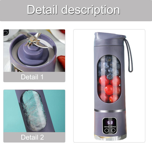 Multifunction Electric Press Portable USB Wireless Small Juicer Fruit Cooking Machine Charging Juicer Cup 1