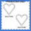 Heart-Shaped Metal Wreath Frame 7.8 in 5