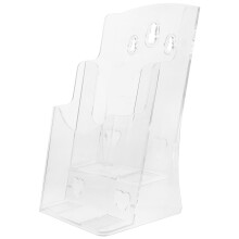 File Rack Clear Flyer Holder Wall Mount Desktop Brochure Holder Pamphlet Rack