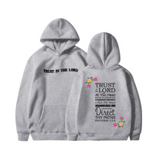 Hoodies,Kids Cute Print Long Sleeve Hoodie Loose Fit Casual Pullover for Boys and Girls,Boys Hoodies,Z02 Grey,5-6 Years