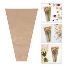 50 Stück rechteckige Geschenkhüllen mit Blumenmuster, Khaki