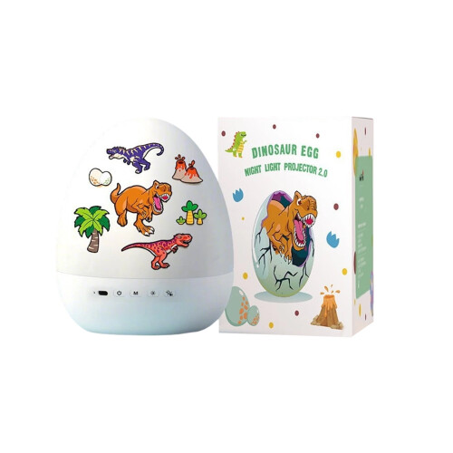 Dinosaur Egg Nattlys med 360 rotasjon og 1