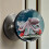 Deurknop van hars met retro bloemendesign, transparant, 1 stuk 4