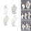 Lint halskjede display byste med solid base 1 stk 2