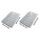 Pack Of 2 Memory Foam Bathroom Mats Soft-Light Grey 50 80cm 4