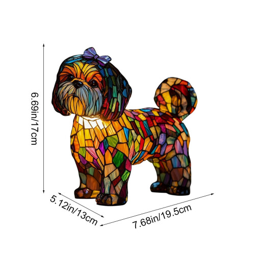 Animal Night Light Resin Cat Dog Statue LED Base 1pc 2