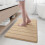 Pack Of 2 Memory Foam Bathroom Mats Soft-Light Grey 50 80cm 7