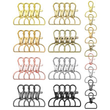 80Pcs 25mm Swivel Clasp Hooks, Metal Snap Hooks for DIY Crafts, Keychains, Bags, Lanyards – 8 Colors