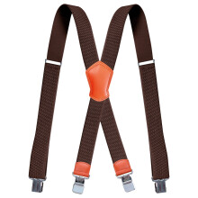 Suspenders for Men X Back Adjustable Heavy Duty Clip With 1.5 Inchs Wide Elastic Braces Snaps