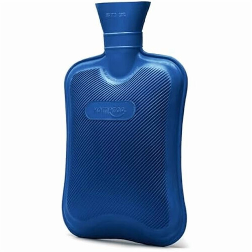 Klassisk gummivarmeflaske marineblå