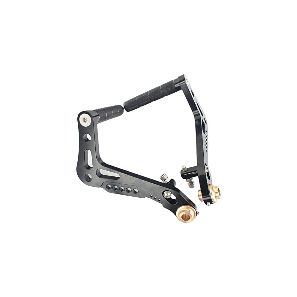 Tarazon Adjustable Aluminum Racing Foot Pedals Brake Throttle Accelerator Footpegs For Go Kart Cart Black 9399596052243