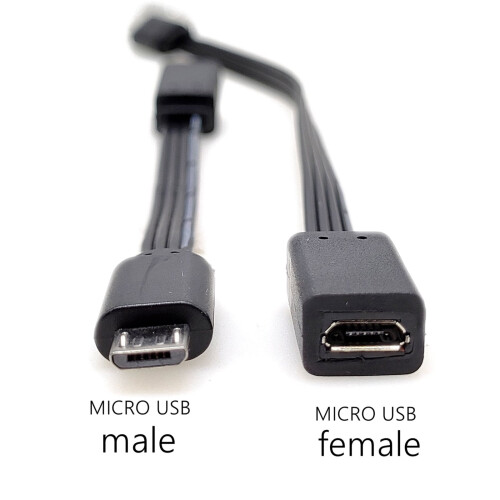 Καλώδιο επέκτασης Microed USB αρσενικό σε θηλυκό με ορθή γωνία, επίπεδη, εύκαμπτη 2