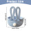 Panier de rangement en corde de coton en forme de lapin – 20 cm, bleu 2