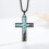 Collier pendentif croix sculptée, bijou chrétien 2