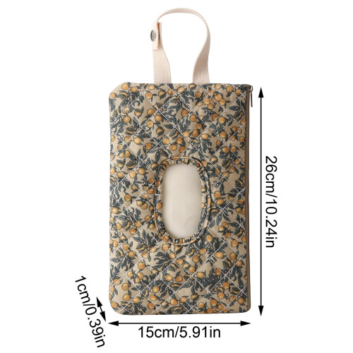 Bolsa floral acolchoada para fraldas e lenços umedecidos 1