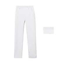 Pantalones blancos ajustados elásticos de uniforme para adolescentes de 13 a 14 años.