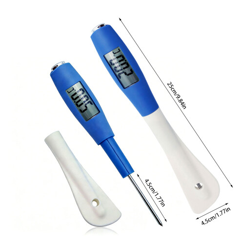 Digital Rubber Spatula With Integrated Temperature Display And 2