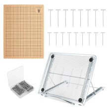 Macrame Board and 110 Pins,12x16 in Macrame Project Board with Adjustable Holder, for Braiding Bracelet Creating Macrame