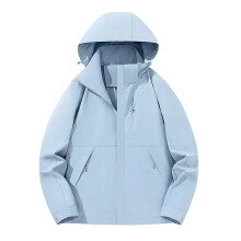 Jaqueta feminina folgada, lisa, impermeável e com capuz, ideal para caminhadas – Roupa externa respirável para montanhismo e atividades ao ar