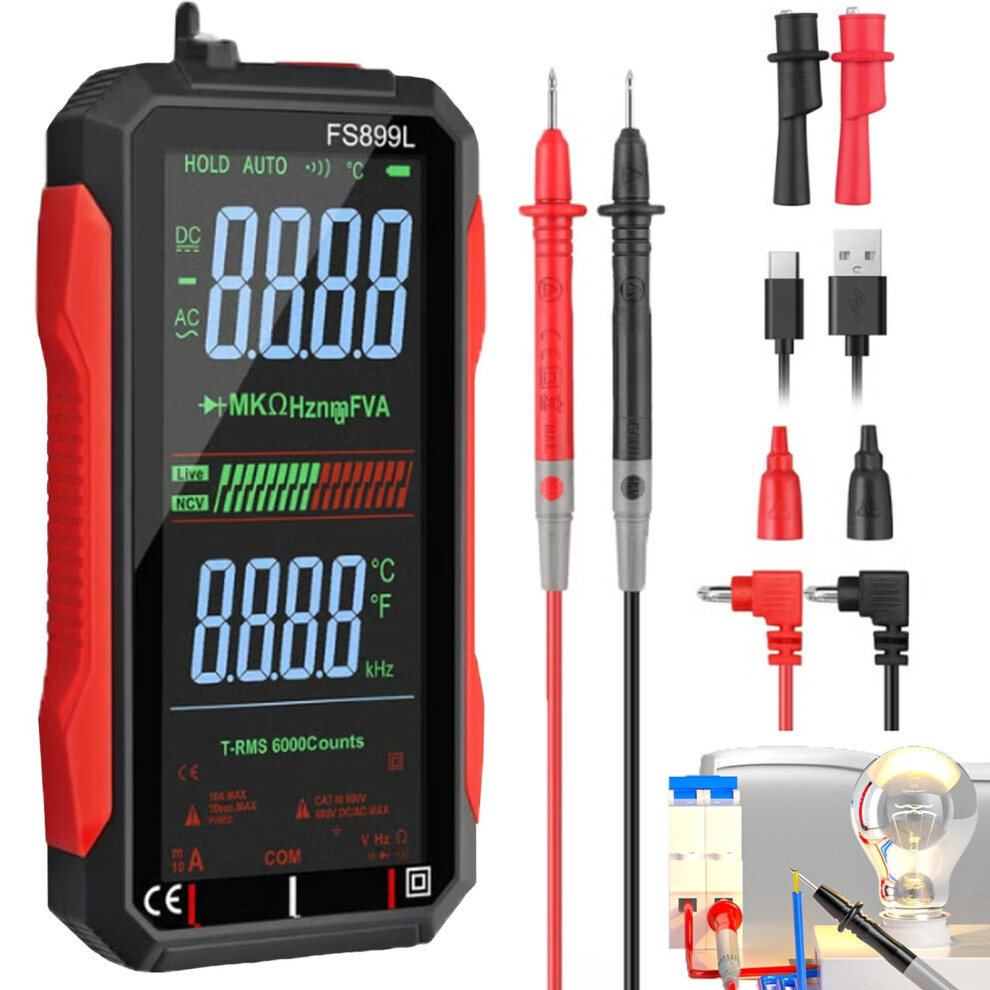 Digital Multimeter True Rms 6000 Count Fs899l 900223191946