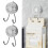 2 Pack Adhesive Hook For Glass Tile Surfaces Without Tool-Clear 3