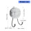 2 Pack Adhesive Hook For Glass Tile Surfaces Without Tool-Clear 4