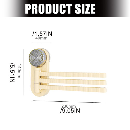 Suction Cup Rotating Towel Rack for Bathroom Wall-mounted Hook 2