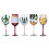 Taça de vinho natalina com haste alta, 1 peça 8
