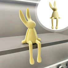 Figurine de lapin en céramique, assis, 33 x 14 cm