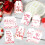 Valentine's Day Hanging Tags with Cotton String 60 pcs 3