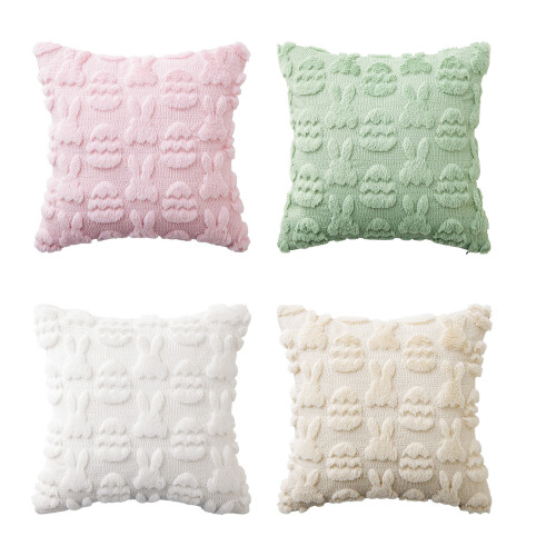 Pair Of Polyester Pillow Protectors With-45x45cm Light Green 1