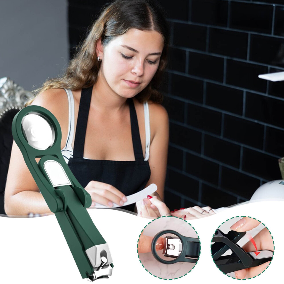 Magnifying Glass Nail Clippers for Seniors with Ergonomic Grip