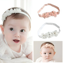 ACDANC baby meisjes haarbandjes met witte bloemen en strikjes
