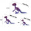 1pc 3D Printed Echinosaurus Dinosaur Movable Dragons Figurine Multi-Color Gift Creative Home Decor 4
