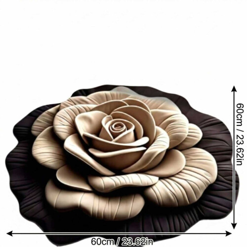Tapete de entrada com estampa floral, antiderrapante e absorvente, 45 x 75 cm (18 x 30 polegadas). 2