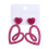 Orecchini a forma di cuore rosa per Sister Hollow Design (1 paio) 2