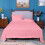 Drap plat rose en microfibre brossée pour lit simple (1 pièce) 4