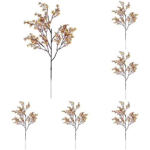 5 flores de paniculata rosa de seda, 52 cm