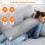 AuroraX Heated Throw Blanket Grey 24" x 12" 3