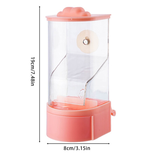 Thickened Bird Container Plastic Automatic Parrots Feeder with Stand Cage Clean Feeding Solution for Small Birds 2