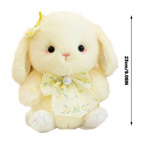 Lapin fleuri en peluche, doux et câlin, 30 cm 1