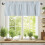 Blue and White Striped Valance 54x18 in – Light Filtering 2