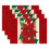 Kerstplacemats rood 45x30cm 4 stuks Waterdicht Wasbaar 3