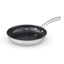 Good Food in partnership with Tower Tri-Ply 24cm Frying Pan, 10x Stronger Superior Ceramic Coating, Induction Compatible, Stainless Steel, GF900271