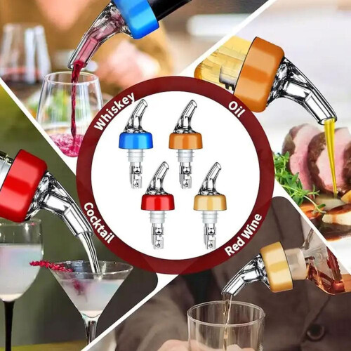 2PCS Plastic Wine Pour Nozzles 30ml Bottle Pourer-Blue 2