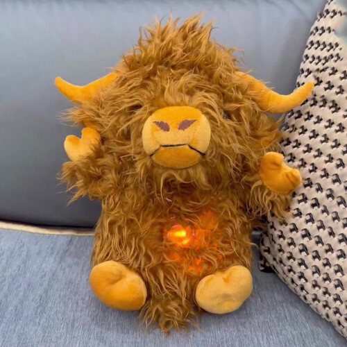 2 τεμάχια καφέ λούτρινα παιχνίδια Highland Cow, λούτρινες κούκλες 30cm – Δώρα Αγίου 2