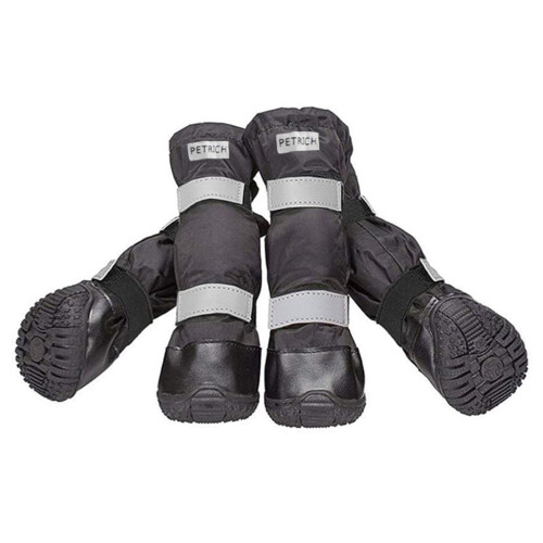 Botas impermeáveis para cães com tiras refletoras e sola antiderrapante. 2