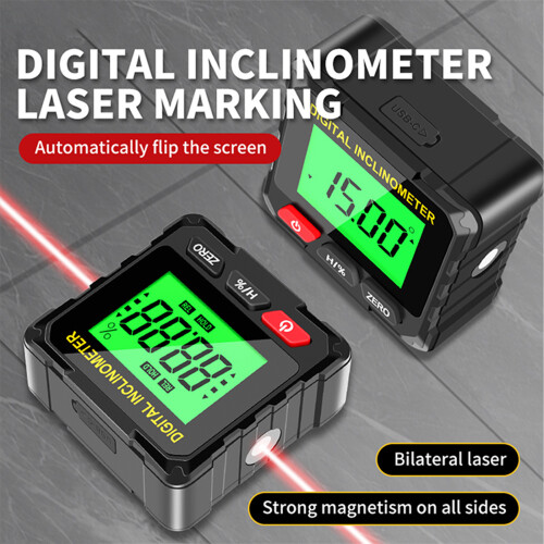 Magnetic Inclinometer with Auto Off Data Hold-Withlaser 2