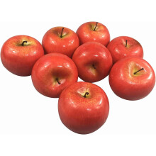 12 pommes rouges artificielles réalistes pour décoration de maison, cuisine et fêtes (12 pommes rouges)