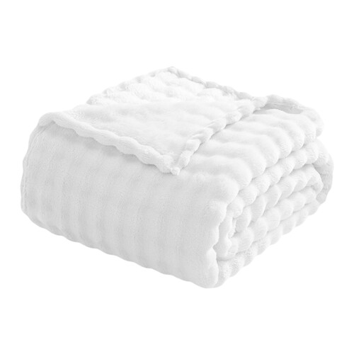 Bubble Rabbit Flannel Sofa Blanket Soft Plush Coral Velvet 1